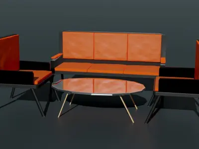 Sofa-Table Set 3D MODLE Free 3D model