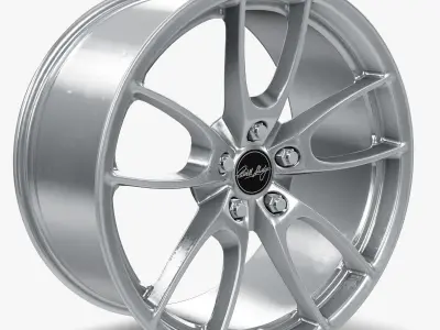 Carroll Shelby Wheel Company CS5 Wheel Chrome Powder Mustang 3D model