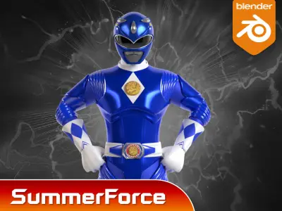 Blue Ranger - Mighty Morphin Power Rangers The Movie 3D model