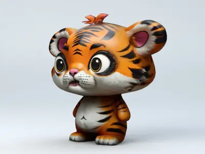 Kawaii Club Cute Tiger 3D model