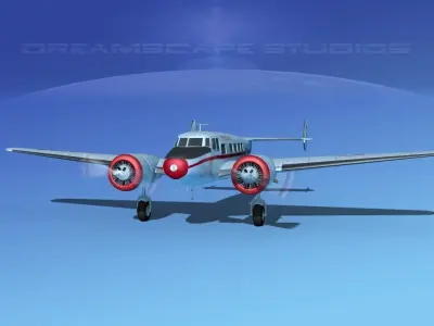 Lockheed L10 Electra Texeco Oil 3D model