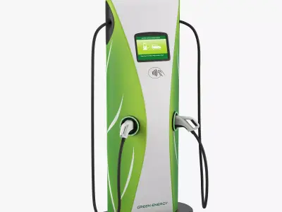 Electric Vehicle Charging Station 6 3D model