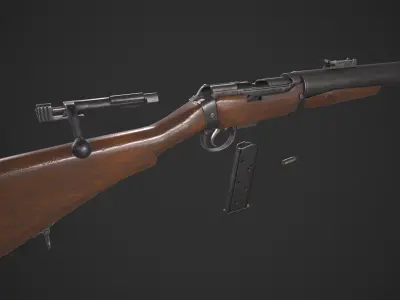 DeLisle Commando Low-poly 3D model