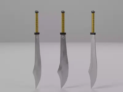 Chinese Dao Sword - Traditional Martial Arts Weapon 09 Low-poly 3D model
