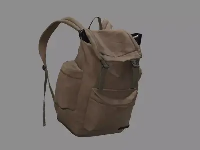 Backpack Camping Handle bag 01 Low-Poly 3D Model 3D model