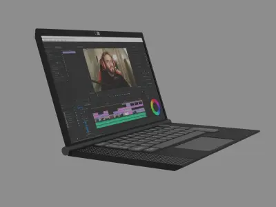 Laptop with camera 3D model