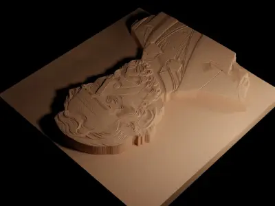 Abraham Lincoln CNC 3d Print High Relief Sand Casting 3D print model