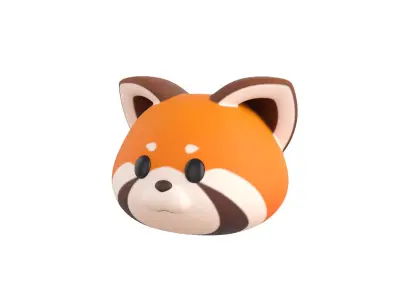 Prop170 Red Panda Head 3D model