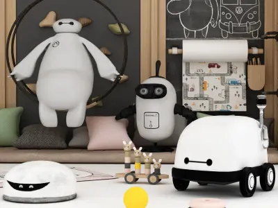 toys and furniture set 3D model