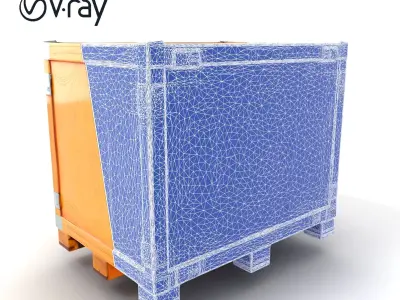Heavy-duty Furniture Transport Crate model pack Low-poly 3D model