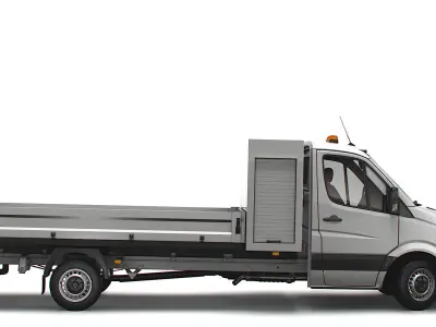 Mercedes Benz Sprinter Single Cab Tipper Toolpod 2008 3D model