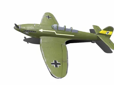 Heinkel He 112 German WW2 Fighter Plane Low-poly 3D model
