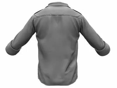 Military Shirt High Poly 3D model