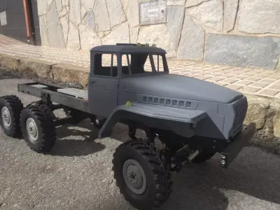 Crawler chasis 6x6 Ural rc truck 3D print model
