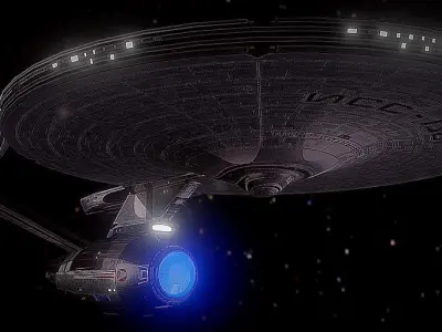 USS Enterprise Low-poly 3D model