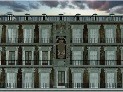 MayorSquare of Madrid Low-poly 3D model