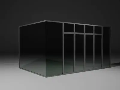 Commercial Glass window Free 3D model