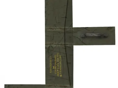 Ammo box open close Low-poly 3D model