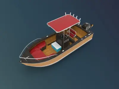 Boat luxury 3D model