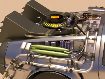 Delorean Back to the Future Part 1 3D model