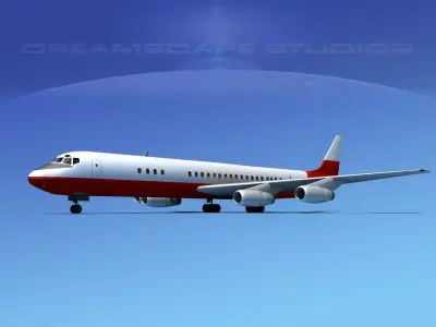 Douglas DC-8-63 Corporate 3 3D model