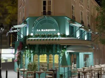 cafe lamarquise paris 3D model