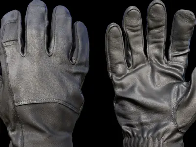 Tactical Gloves 044 Low-poly 3D model