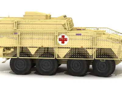 KTO Patria Ambulance 3D model