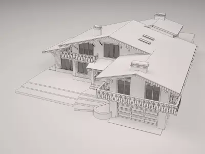 Chalet house 3D model