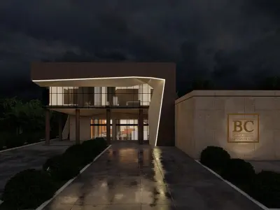 Modern Office Building Low-poly 3D model