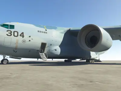 JASDF Kawasaki C-2 Cargo Plane  revised edition 3D model