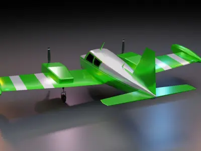 Private Plane - Low Poly Low-poly 3D model