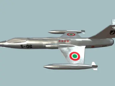 Military Airforce Starfighter F104G Low-poly 3D model