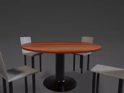 Table and Chairs Free 3D print model