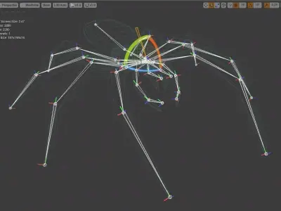 Spider Rigged and Game Ready Low-poly 3D model