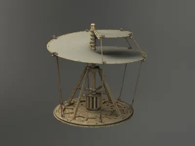 Da Vinci helicopter 3D model