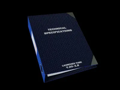 Military Binders and Files Low-poly 3D model