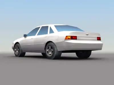 Generic Secan Car Low-poly 3D model