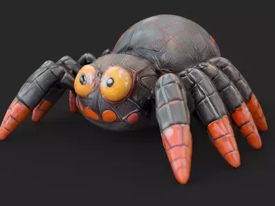 Tarantula Cartoon Low-poly 3D model