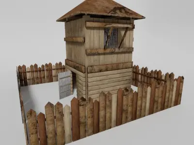 Medieval Building Game Asset Low-poly 3D model