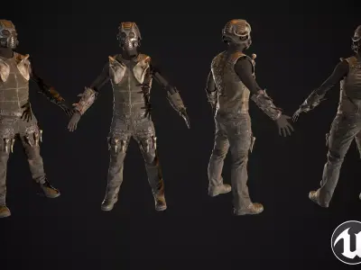 Skull armor  6 Low-poly 3D model