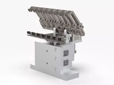 Rack and Pinion Gripper Mechanism 3D model