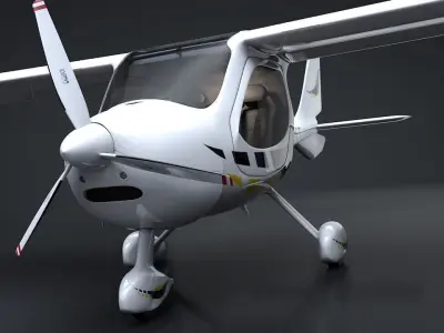 Flight Design CTSW Rigged C4D 3D model
