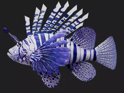 Lionfish Low-poly 3D model