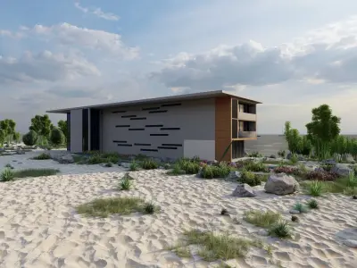 Hotel Beach-Hotel Beach Resort 3D model