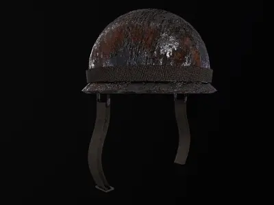 Old WW2 US Army Helmet - Game Ready - Low Poly PBR 3D Model  Low-poly 3D model