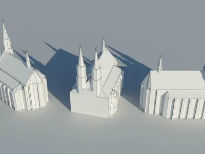 Lowpoly Church 3D model