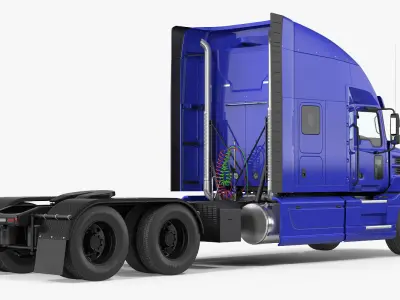 Semi Truck Generic Rigged 3D model