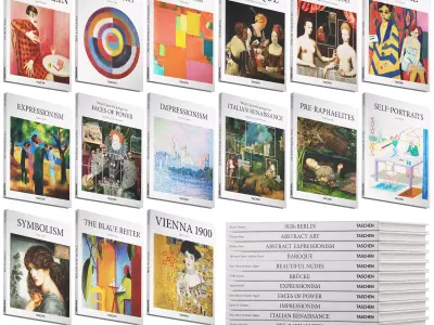 048 Decorative books set 07 Basic Art Series PART 02 3D model