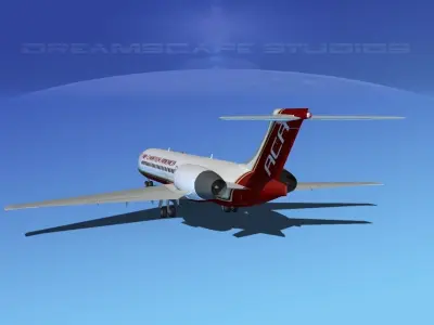 Boeing 717-200 Air Charter America 3D model